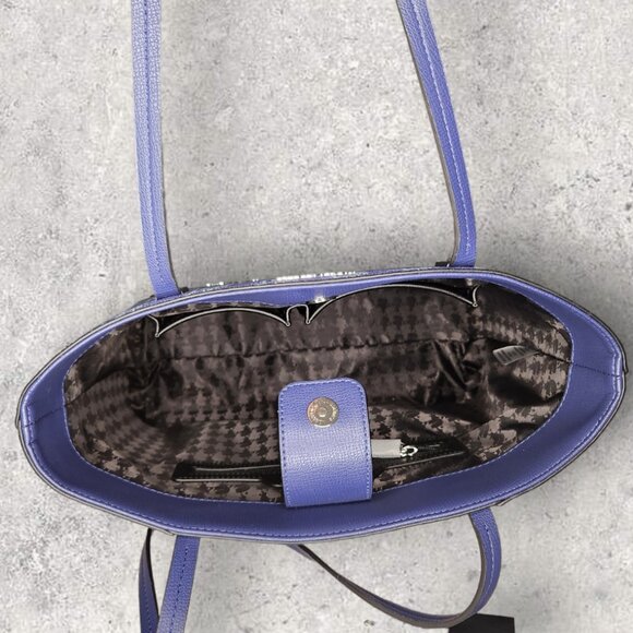 Karl Lagerfeld Blue Signature Maybelle Paris Tote - NWT - Picture 9 of 9